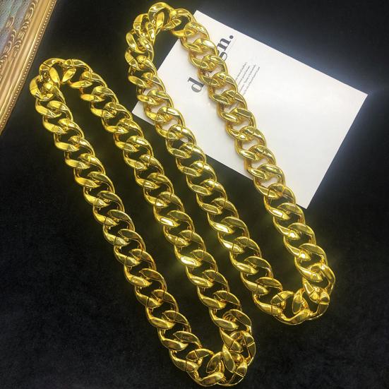Colar masculino grande corrente hip hop resina exagerada geométrica gargantilha colar para coquetel