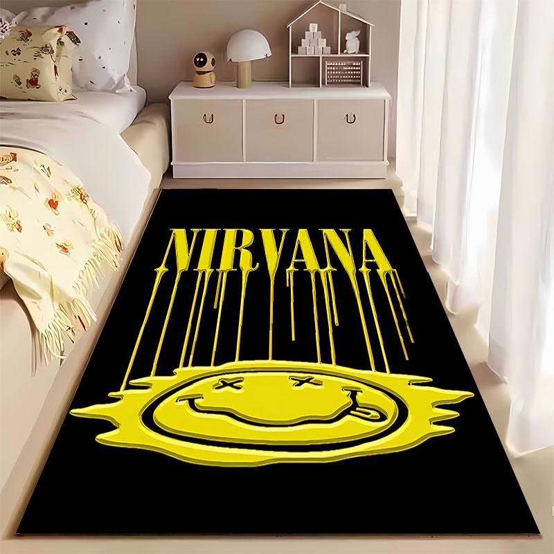 Nirvana Smiley Face Carpet Design Suitable As a Non-slip Mat for the Living Room or Bedroom Sofa