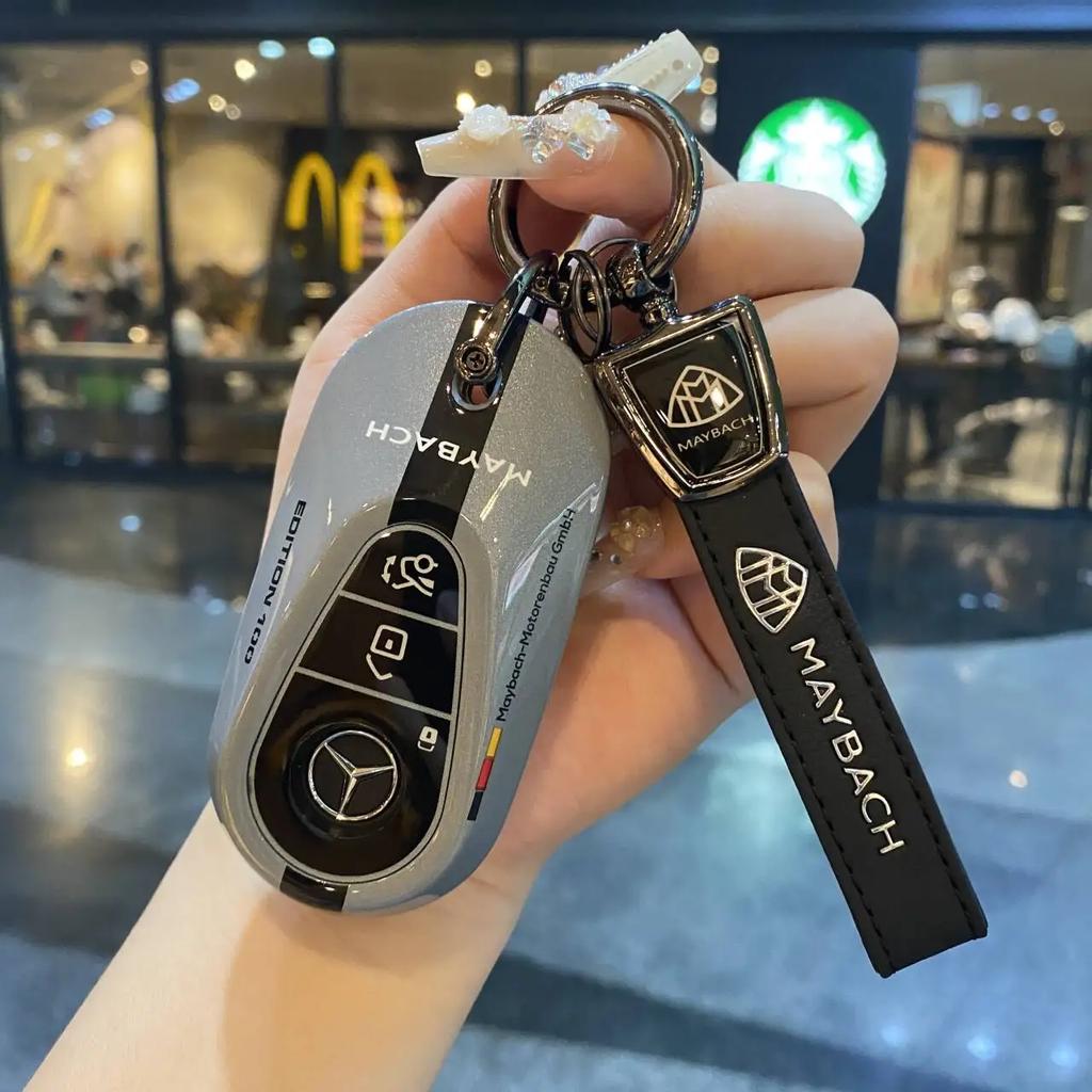 Car Zinc Alloy Key Case Bag Metal Key Shell For Mercedes-Benz AMG C-Class S-Class GLC EQE EQS W223 X254 V297 V295 W206 S206 X206 ff1