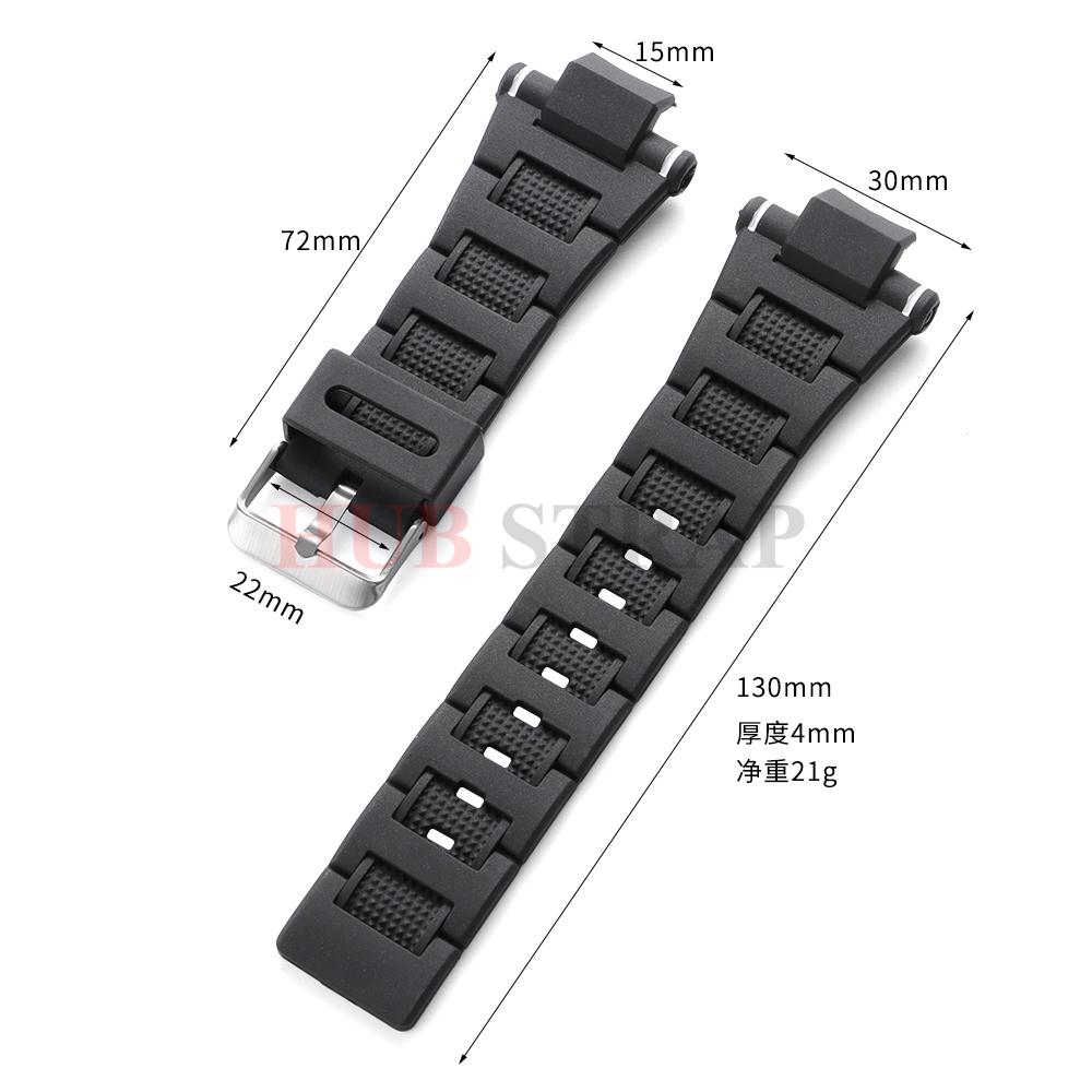 Silikon Armband für Casio GW-A1100 GW4000 GA1000 Tauchsport Harz 15mm Uhrenarmband Wasserdichtes Band für Herren Damen Uhr Zubehör