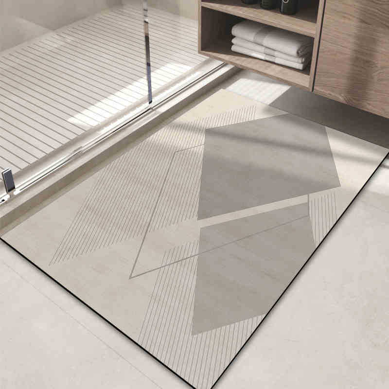 Light Luxury Style Diatom Mud Floor Mat Bathroom Bathroom Bathroom Door Dirt-Resistant Foot Mat Household Non-Slip Easy To Take Care Of