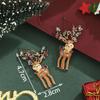 Personalized Jewelry Christmas Alloy Stud Earrings Christmas Hat Elk Point Diamond Christmas Tree Gingerbread Man Earrings