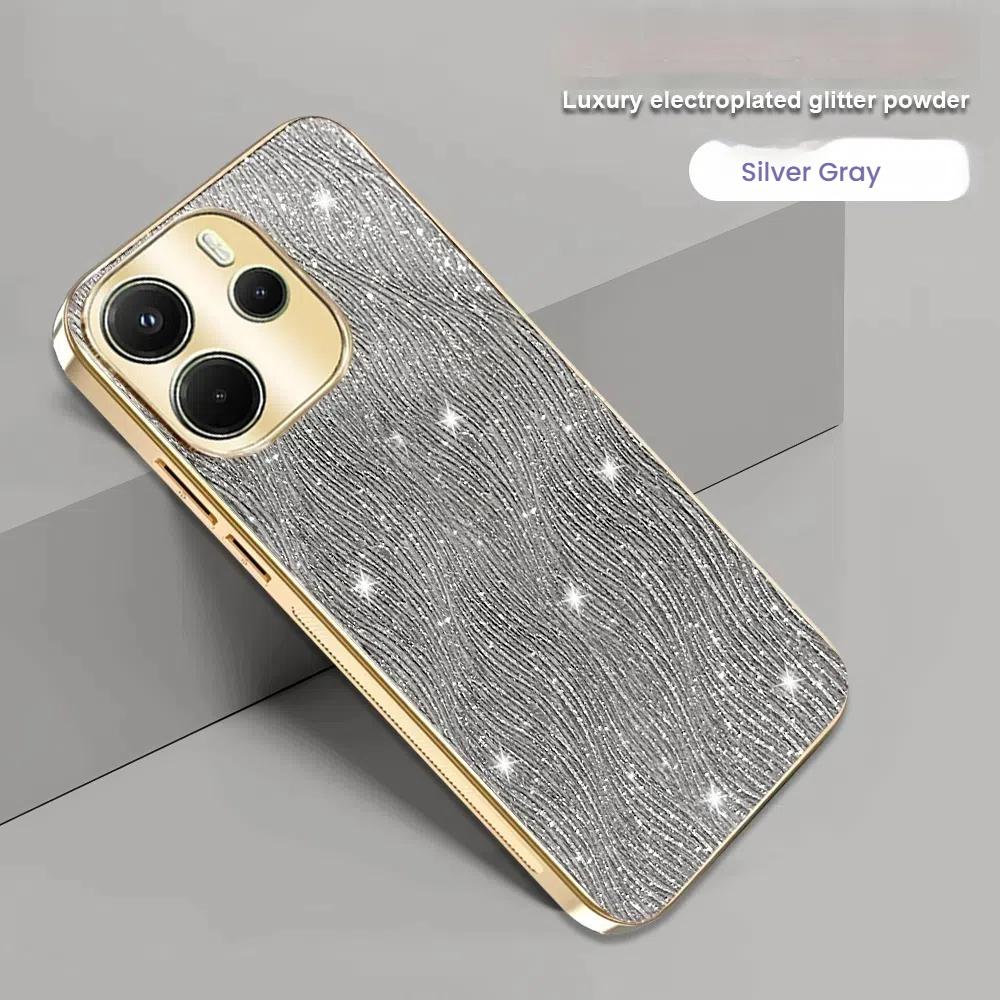 

Чехол с гальваническим покрытием Water Ripple для Xiaomi Redmi Note 14 Pro 4G 5G PocoX7, противоударный защитный чехол, силиконовый чехол для мобильного телефона For Redmi PocoX7