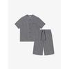 Men S Short Sleeve Pajama Set Pjh2609mblk