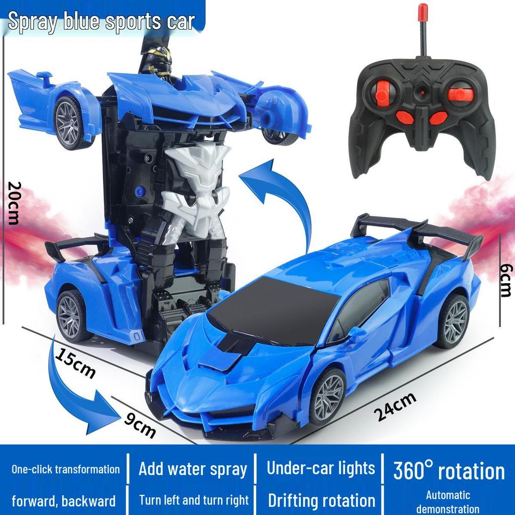 Mașină de curse RC Transformers reîncărcabilă: Jucărie cu telecomandă fără fir pentru copii