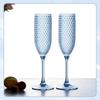 Blue Plastic Champagne Flutes 12 Pcs, 5.5oz Unbreakable BPA-free Stemware for Wedding Toasting & Parties
