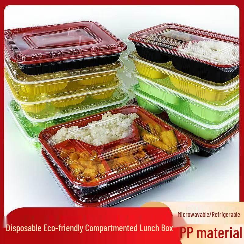 ZISIZ Disposable 3-Compartment Food Container