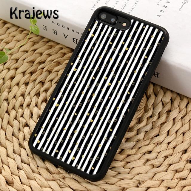 Krajews Black White Stripes Soft Phone Case Cover For iPhone 14 5 6s 7 8 Plus X XR XS 11 12 13 Pro Max Samsung S21 S22ultra Plus
