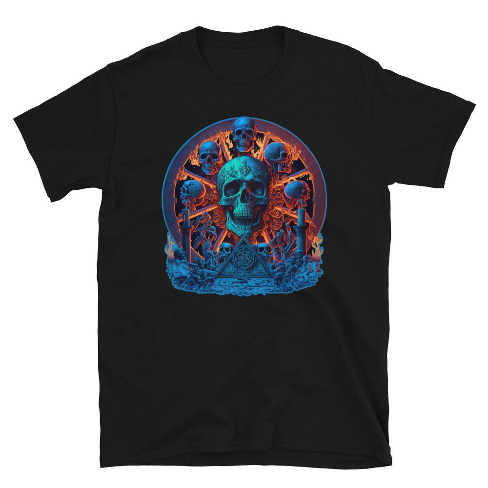 Chaos Magic Fire Sigil Scull T-shirt XXXL