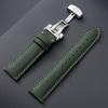 Genuine Calfskin Leather Watchband 14/16/18/20/22/24mm Butterfly Clasp Stitching Straps for Omega Business Watch Band for Seiko