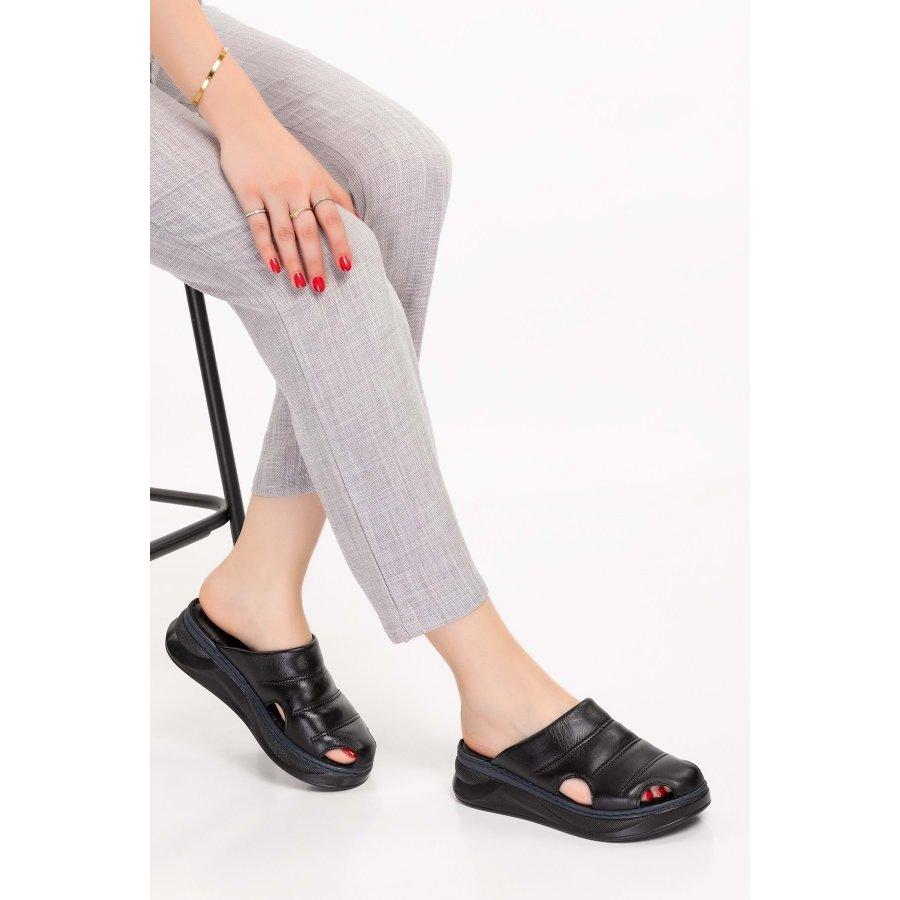 Women's Genuine Leather Anatomical Sole Casual Sabo Slippers