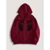 Sudadera Cardigan con Estampado Estilo Oscuro Gótico para Hombre Otoño e Invierno, Suéter Sencillo Casual con Cremallera