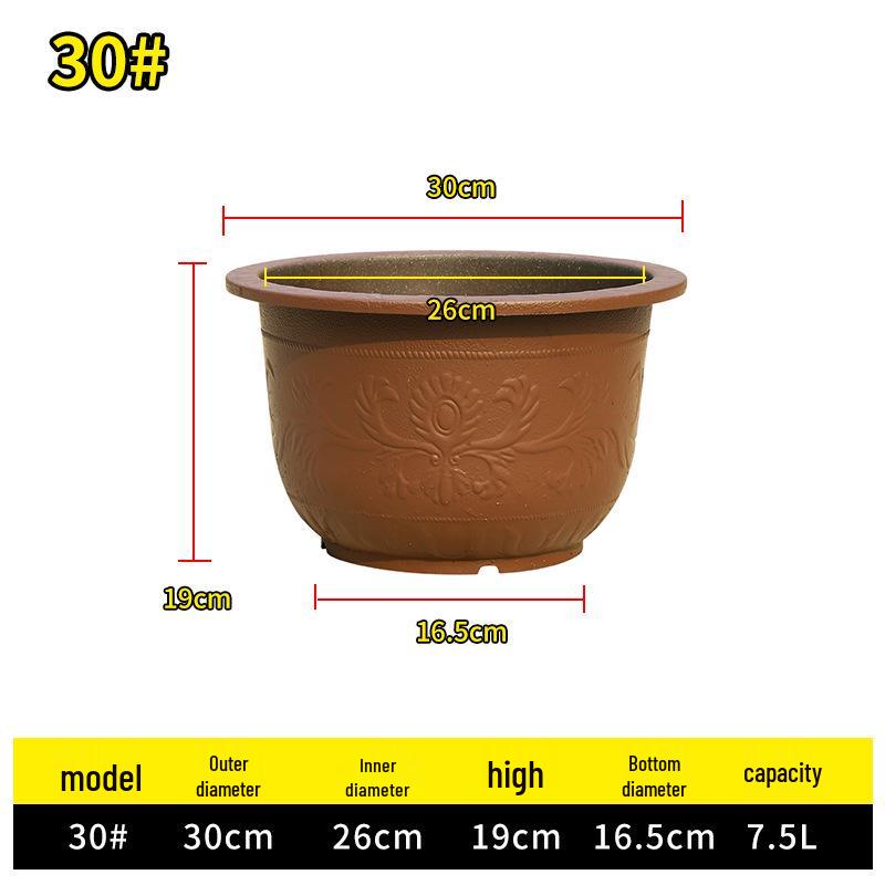 Extra Large Thick Plastic Flower Pot for Outdoor Plants, Trees, and Water Lilies