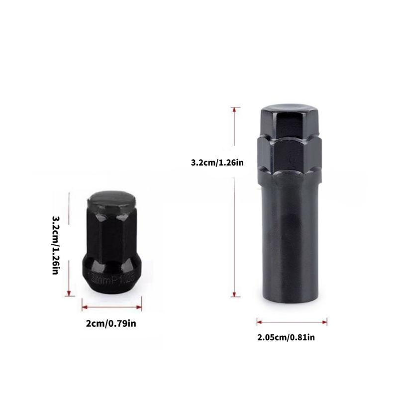 Premium Vibration Proof Vehicle Security Bolt Set Lug Nuts With 1pc Socket Tool For Quick Installation Car Wheel Lug