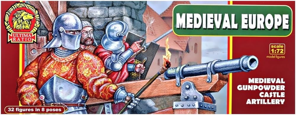 Ultimatio Scale Medieval European Artillery Plastic Model Kit 24 RU72009 1/72 (8 Poses, Figures)
