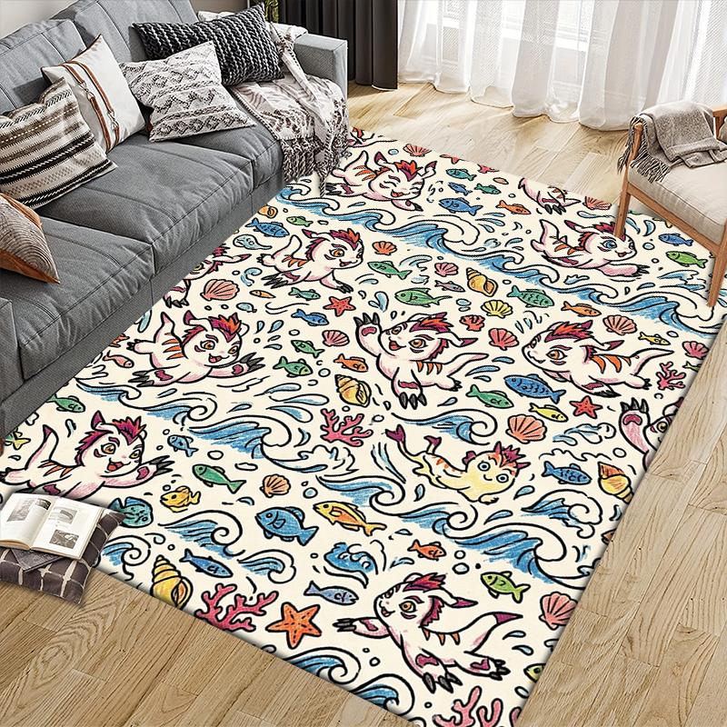 Digimon Adventure Area Rug, Digimon Fan Soft Carpet, Great Gift.chl