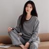 German Velvet Pajamas Women'S Autumn And Winter Thin Velvet Long-Sleeved Polka Dot Warm Suit High-End Winter Loungewear