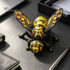 Unique Shelf Display Item 3D Printed Articulated Bee Figure Toy, Keychain Ornament, Posable Mechanical Customizable Poseable Insect Figurine