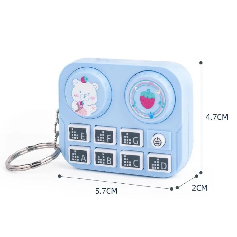 Mini DJ Machine Music Toys Keychain Musical Instrument Sound Button Toy Games Children Educational Toy Bag Pendant Keychain