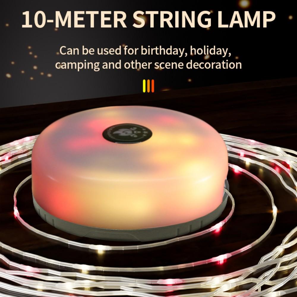 4 in 1Quick Storage 32.8FT Rechargeable Indoor Outdoor Fairy Lights String with 8 Lighting Modes, Hanging Portable LED for Christmas Decor Patio Party