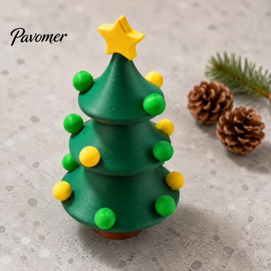 Mini Tabletop Tree 3D Printed Dancing Christmas Tree, Rotating Twisted Desk Toy Toy, Decoration, Xmas Gift Twist Figurine