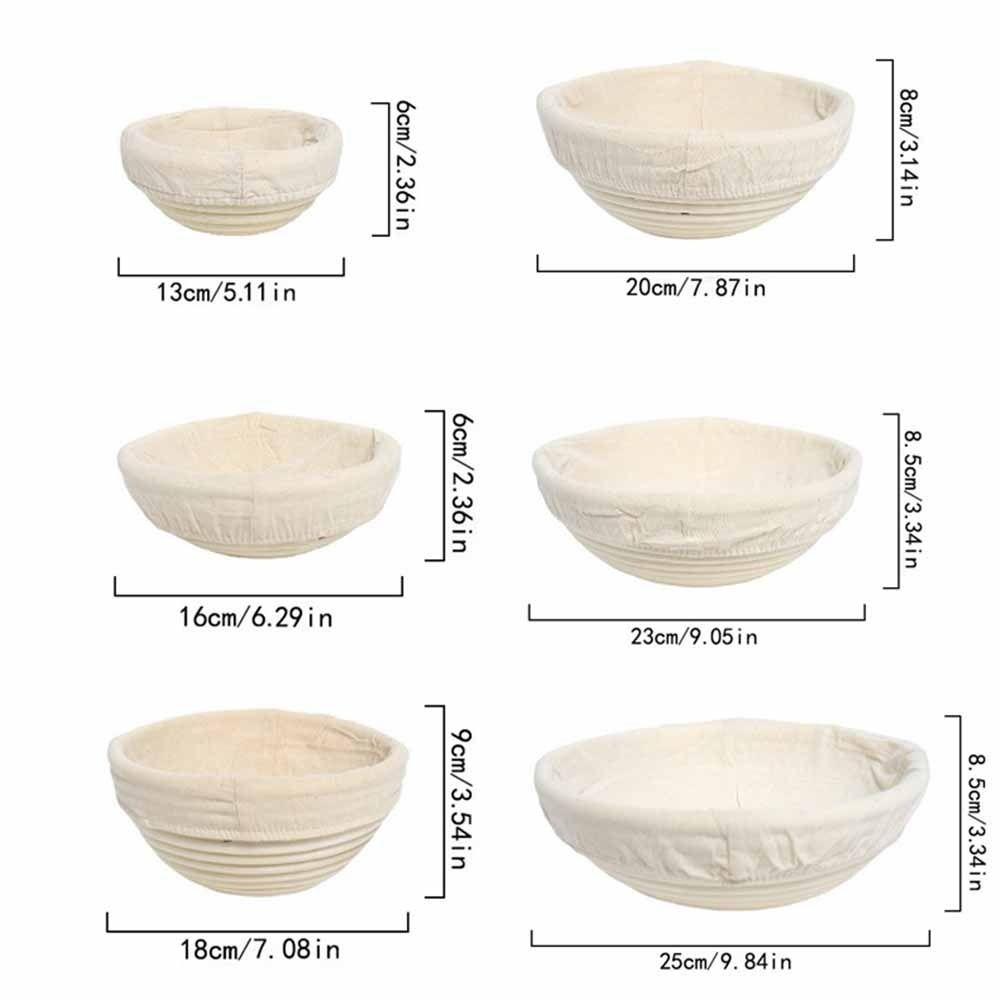 Round Bread Proofing Basket Linen Lining Bread Basket Sourdough Proofing Baske  Bread Making