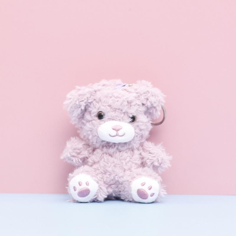Bear Keychain Cute Cartoon Girl Backpack Decoration Hanging Plush Doll Gift