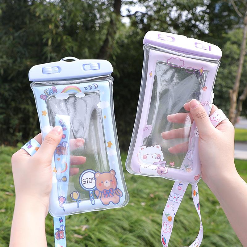 Large Capacity Swimming Bag Transparent Visible Handheld Storage Bag Thickened PVC Waterproof Wash Bag Portable Beach Bag