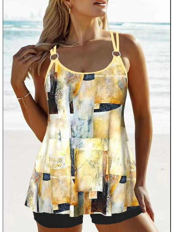 

Женский спортивный купальник бикини с халтером и открытой спиной - Европейский/Американский стиль, консервативный дизайн, скрывающий недостатки XL