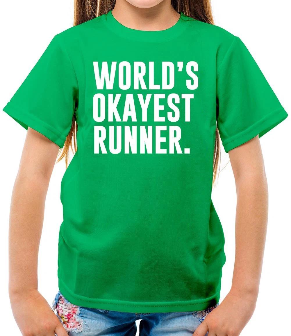 World s Okayest Runner - Kids T-Shirt - Running Run 10K 5K Marathon Half 110