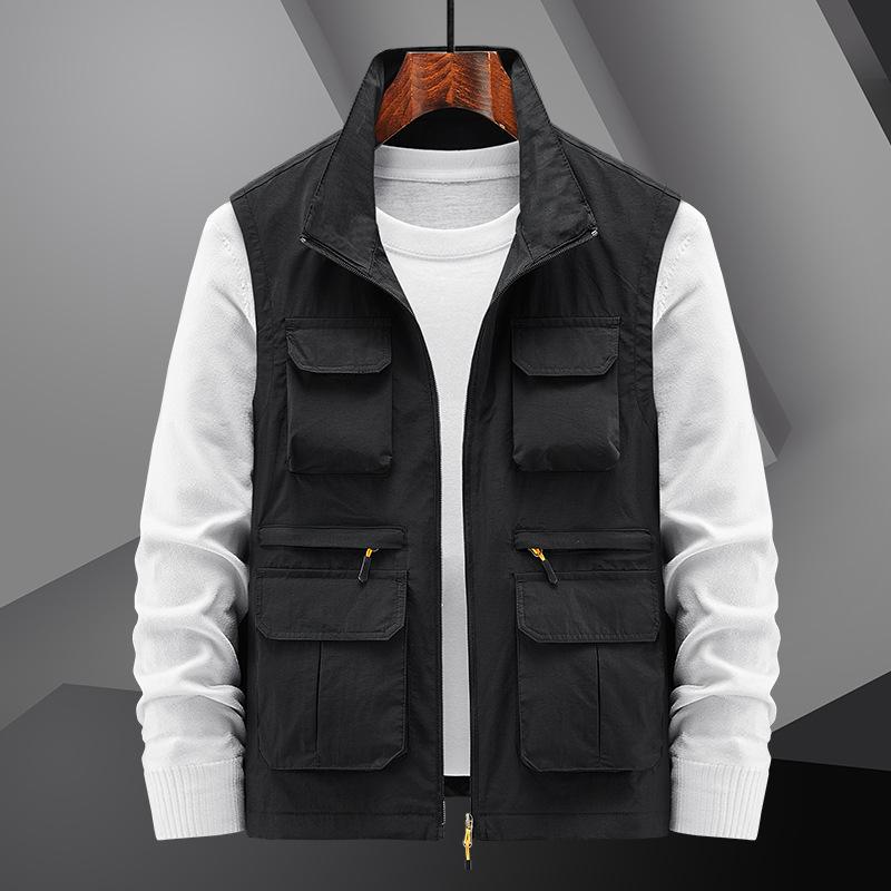 

Жилет для фотосъемки на весну и осень, свободный, большого размера, без рукавов, быстросохнущий, дышащий, с несколькими карманами, жилет 6XL