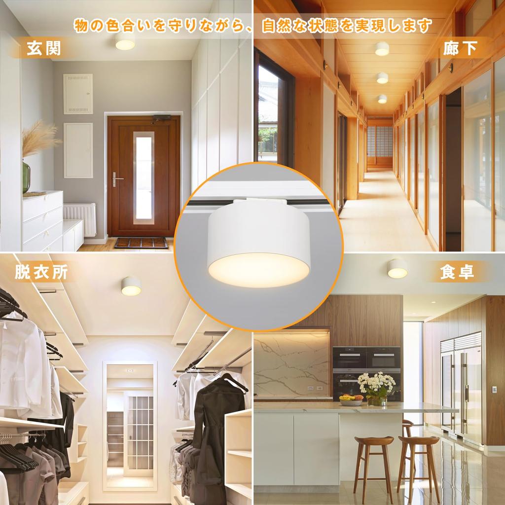 Szbritelight Compact Mini Ceiling Light, 60W Equivalent (10W), 850lm, 3000K, Compact, Energy-Saving, Easy Installation, No Construction Required, LED
