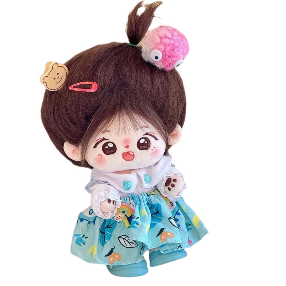 Cotton Material Doll Clothes Multicolor Miniature Dress House Accessories Doll Cap  Changing Game