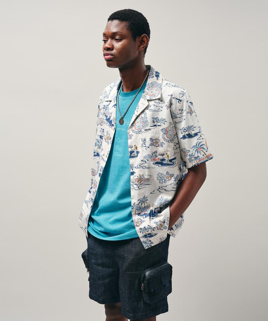 MAYOL Aloha Graphic Short Sleeve Shirt_White