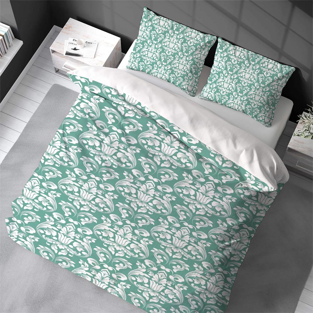 Floral Pattern Duvet Cover Set Home Style Bedding Soft Laundry Cotton Bed 3 Piece Set Student Dormitory Gift