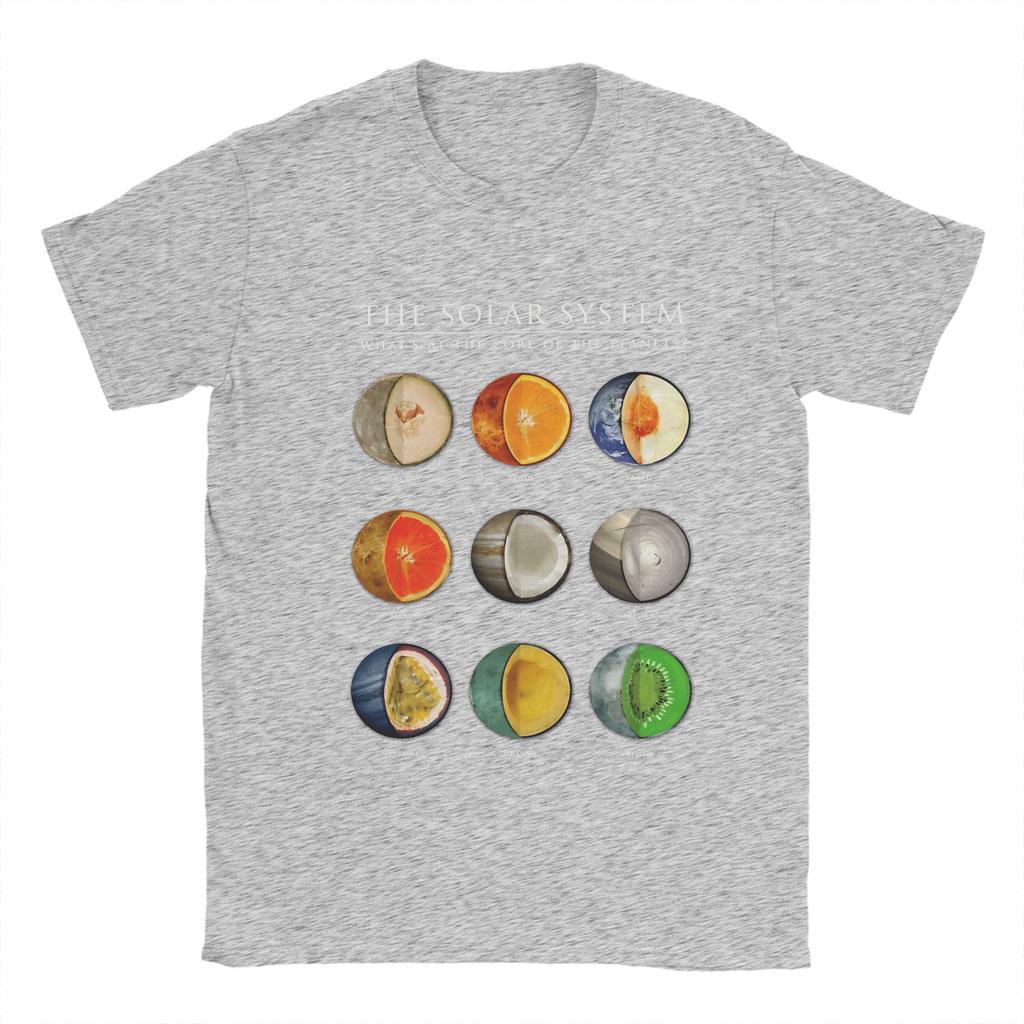 The Solar System T Shirt Summer  Leisure TShirts Man Cotton Crew Neck Oversized Tees ShortSleeved Y2K Funny Tops