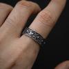 Retro Sun&Stars Adjustable Open Ring For Men Women Gothic Punk Edgy Silver-plated Copper  Unisex Accessories Lovers Gift