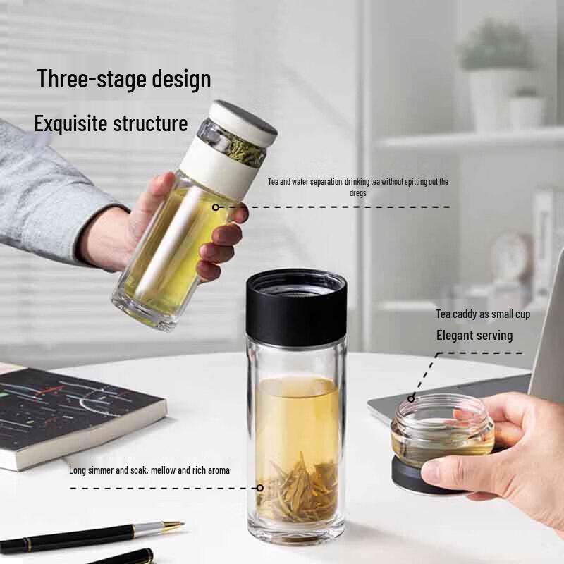 Gift Monkey Double-Layer Glass Tea Infuser Bottle
