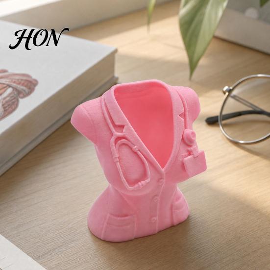 Nurse Pen Holder Uniform Holder, 3D Printed Medical Theme Desk Organizer for Pens Makeup Brushes Small Stationery, Decorative Gift Female Doctors