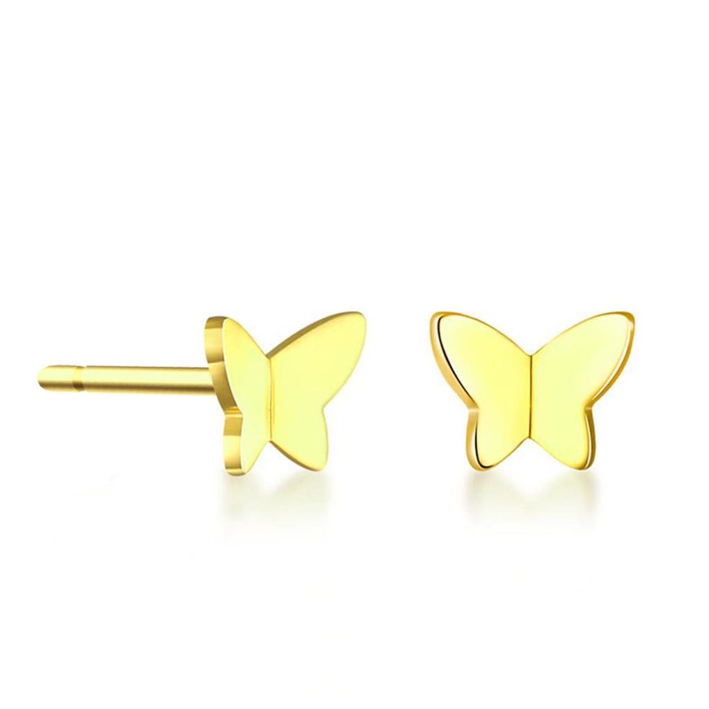 European S925 Sterling Silver Butterfly Stud Earrings - Simple, Exquisite, and Versatile INS Style Jewelry