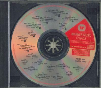 CD VARIOUS Warner Music Canada March 2005 Vo PROC506 WARNER MUSIC CA 2005 Canada Rock Used