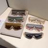 Rimless Y2k Sunglasses Women Fashion Monoblock Gradient Shades  New Trendy Luxury Brand Design Decor Sun Glasses
