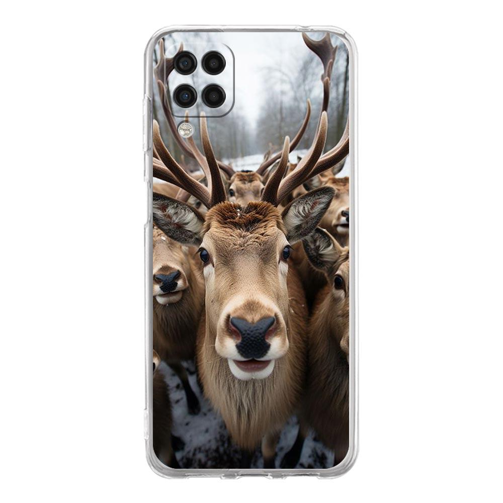 Phone Case For Samsung A54 A52 A50 A70 A10 A30 A40 A20S A20E A02S A12 A14 A22 A24 A42 A34 A32 5G A04s Cover Animal selfie art