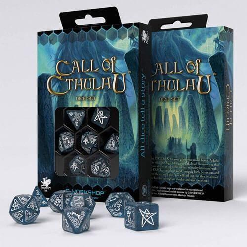 Q Workshop Call of Cthulhu Dice Set of 7 - Abyssal