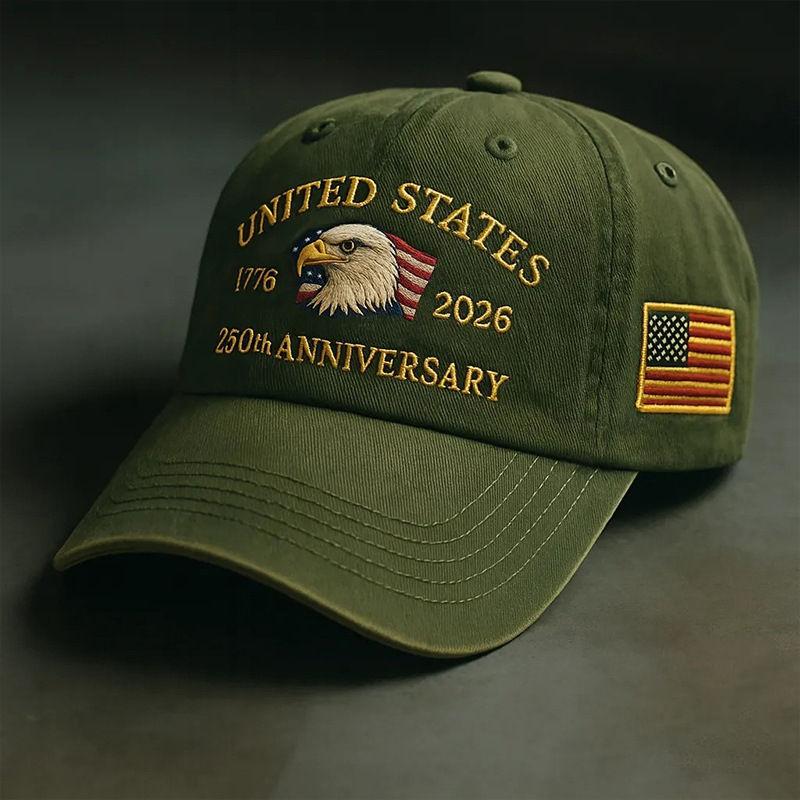 United States 250th Anniversary Hat USA Printed Baseball Cap 1776-2026 Outdoor Casual Caps for Men Women