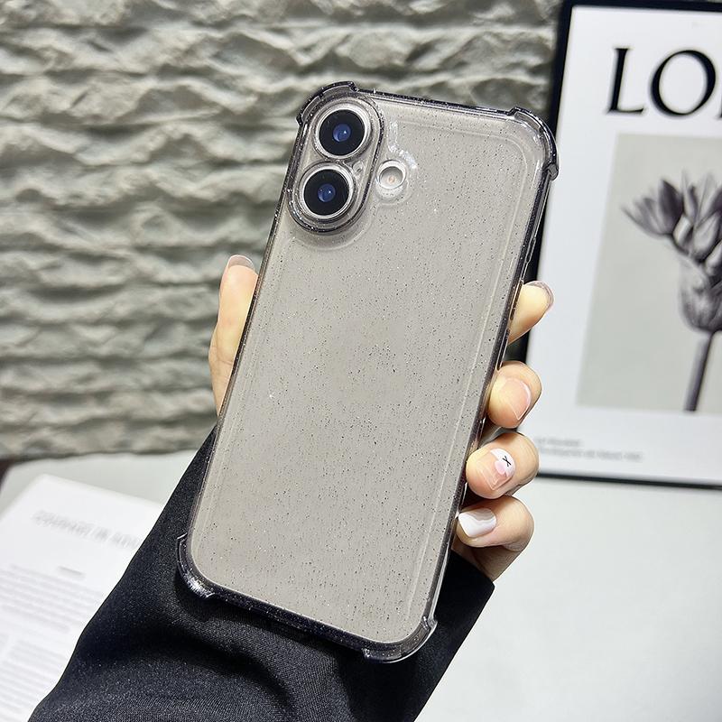 Shockproof Clear Glitter Phone Case for Iphone 17 Pro Max Air 16E 16 E 15 Plus 14 Pro 13 12 11 17Pro Women Girls Phone Cover Accessories