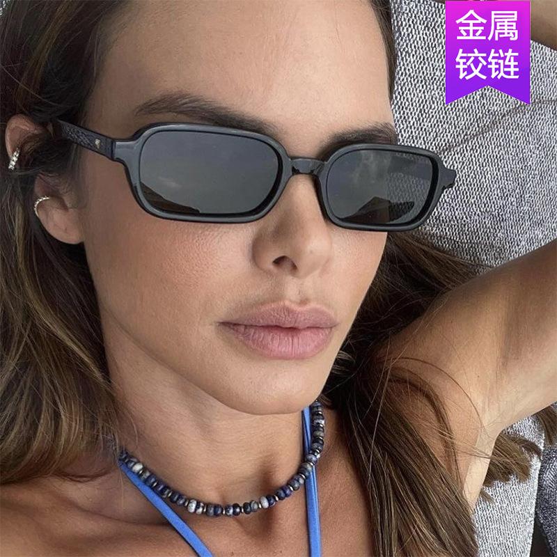 Small Frame Square Sunglasses Street Shot Personalized Sunglasses Photo Concave Sunglasses Women