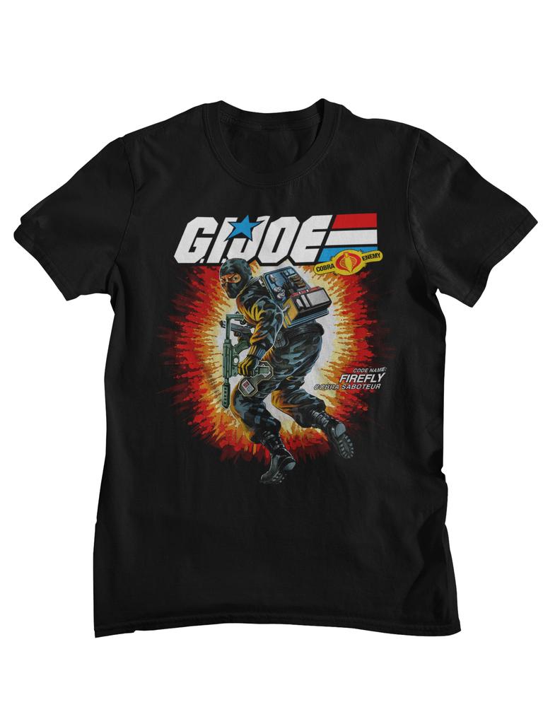 G I Joe A Real American Hero Retro Cartoon Character Printed Tshirt Unisexs and Womens Cotton Street Top