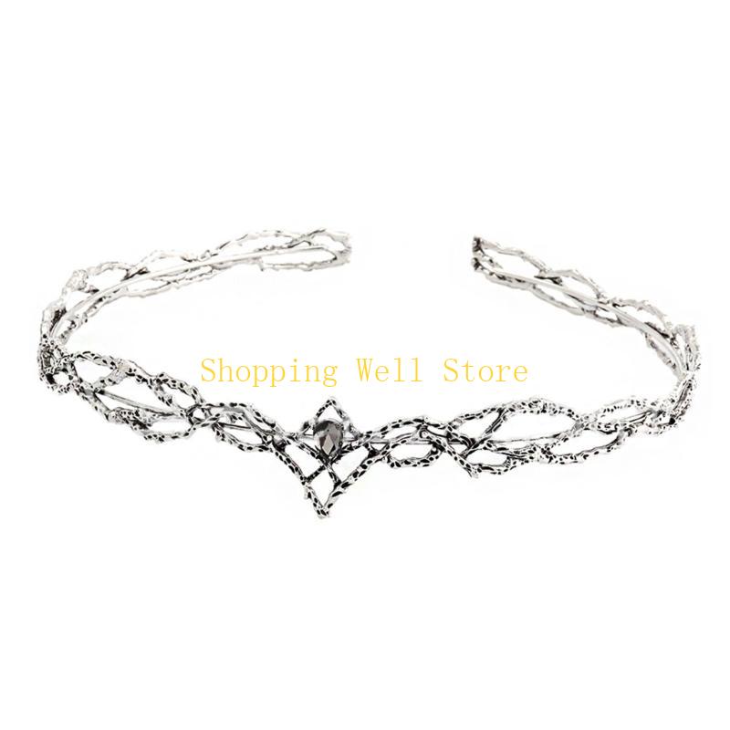 Fashion Elven King Crowns with Stylish Diamonds Adjustables Size Elegant Designs for Parties and Weddings Decoration