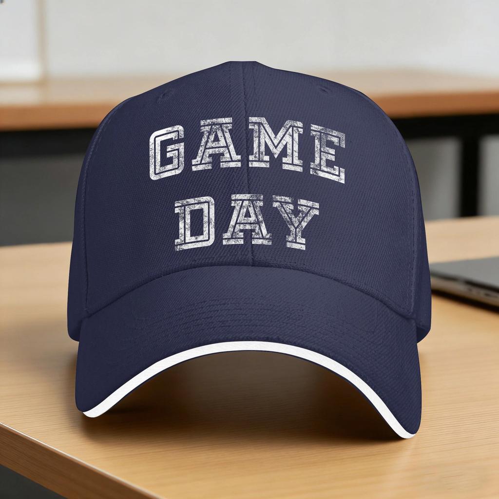 Game Day Graphic Baseball Cap Outdoor Sports Sun Visor Hip Hop Hats Women Unisex yk Funny Print Baseball Caps